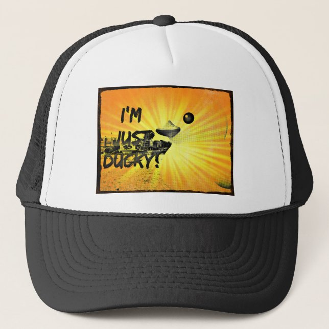 Pittsburgh Grunge Duck Trucker Hat (Front)