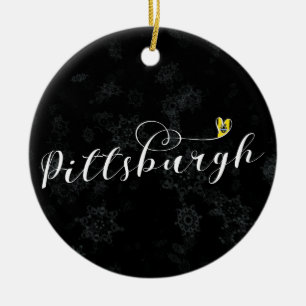 Pittsburgh Heart, Christmas Tree Ornament