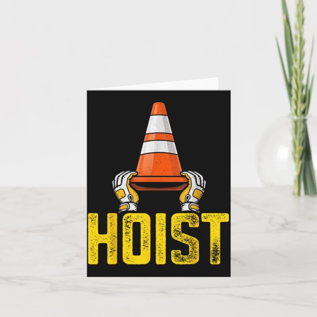 Pittsburgh Hoist The Traffic Cone Funny Card (Front)