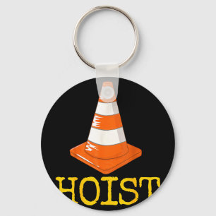 Pittsburgh hoist the traffic cone  keychain