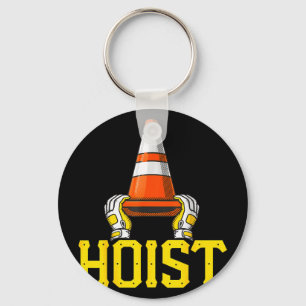 Pittsburgh hoist the traffic cone keychain