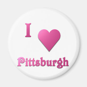 Pittsburgh -- Hot Pink Magnet