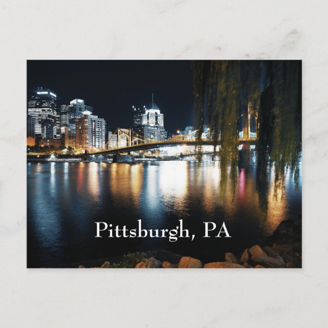 Pittsburgh in colour postcard (Front)