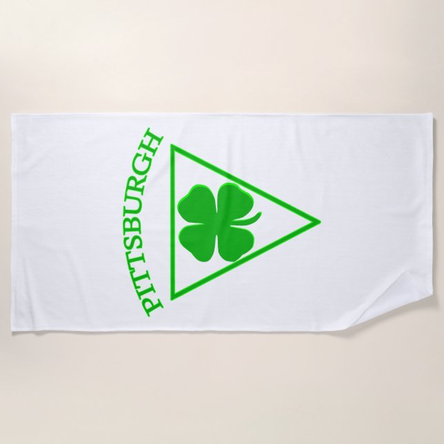 Pittsburgh Luck Beach Towel (Front)