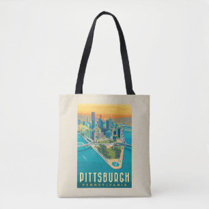 Pittsburgh, PA   Bird's Eye View Tote Bag