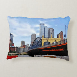 Pittsburgh PA - Corner of Smithfield and Fifth Decorative Pillow