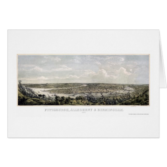 Pittsburgh, PA Panoramic Map - 1871 (Front Horizontal)