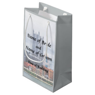 Pittsburgh PA Skyline Wedding Supplies Small Gift Bag