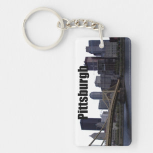 Pittsburgh PA Skyline with Pittsburgh in the Sky Keychain