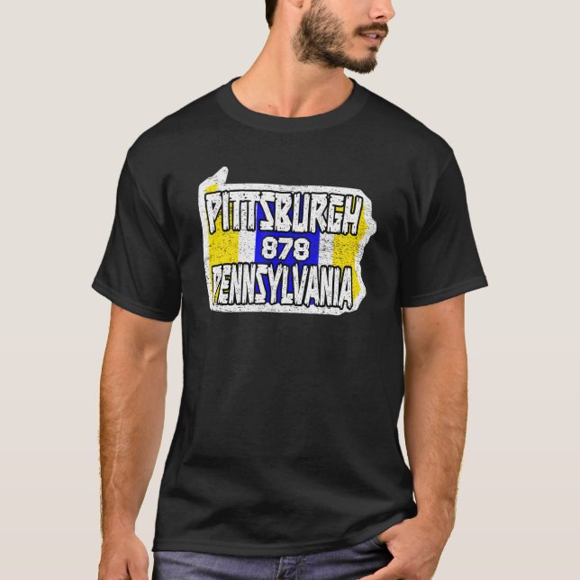 Pittsburgh Pennsylvania 878 Home State City Pride T-Shirt (Front)