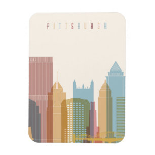 Pittsburgh, Pennsylvania   City Skyline Magnet