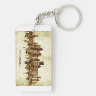 Pittsburgh Pennsylvania Cityscape Keychain