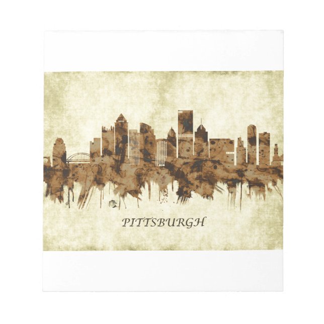 Pittsburgh Pennsylvania Cityscape Notepad (Front)