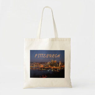 Pittsburgh, Pennsylvania Downtown Night Time River Tote Bag