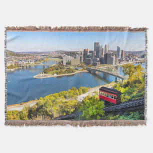 Pittsburgh Pennsylvania Duquesne Incline Throw Blanket