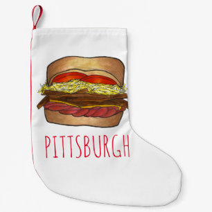 Pittsburgh Pennsylvania French Fry Sandwich Foodie Small Christmas Stocking