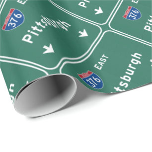 Pittsburgh Pennsylvania pa Interstate Highway : Wrapping Paper