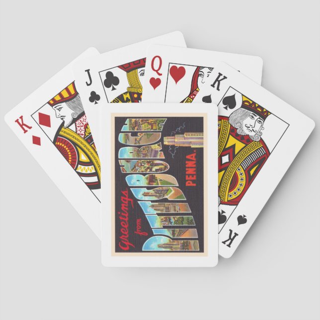 Pittsburgh Pennsylvania PA  Large Letter Postcard Playing Cards (Back)