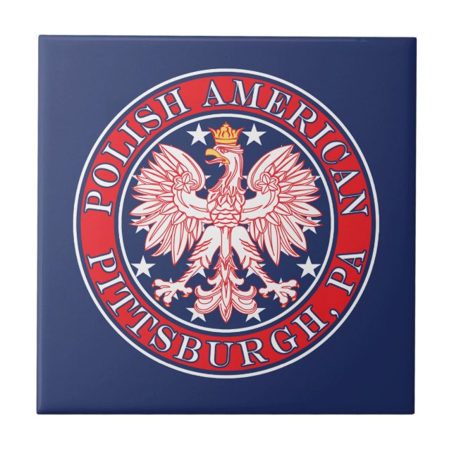 Pittsburgh Pennsylvania Polish Eagle Tile (Front)