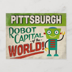 Pittsburgh Pennsylvania Robot - Funny Vintage Postcard
