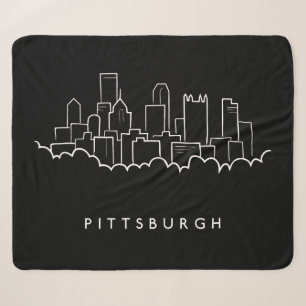 Pittsburgh Pennsylvania Sherpa Blanket