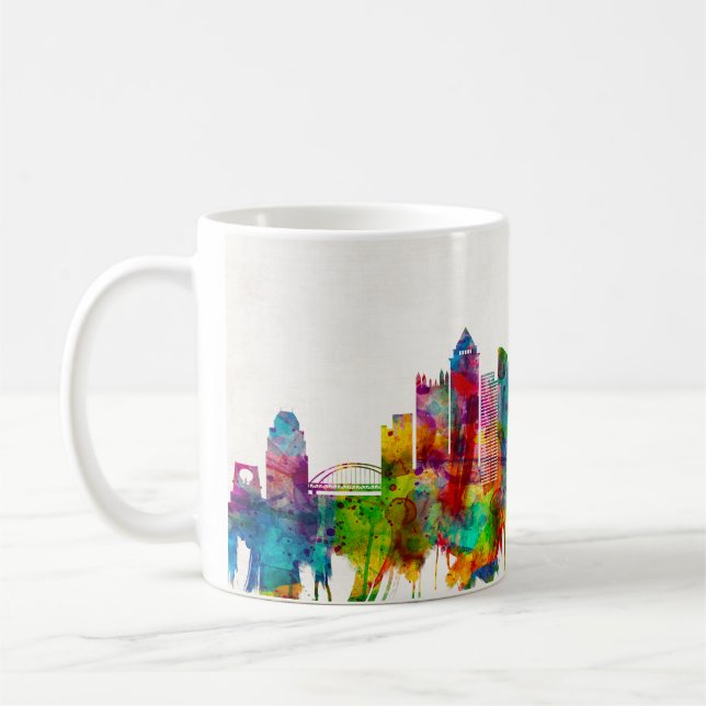 Pittsburgh Pennsylvania Skyline Coffee Mug (Left)