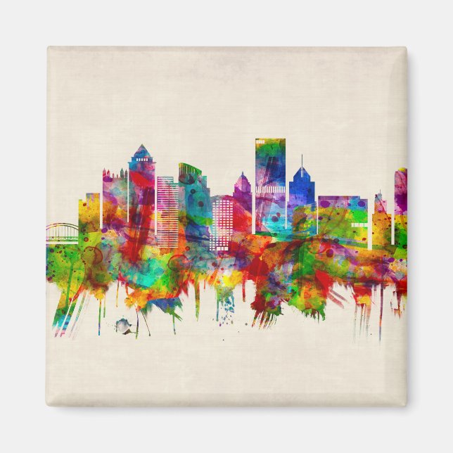Pittsburgh Pennsylvania Skyline Magnet (Front)