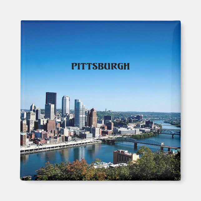 Pittsburgh, Pennsylvania skyline photograph Magnet (Front)