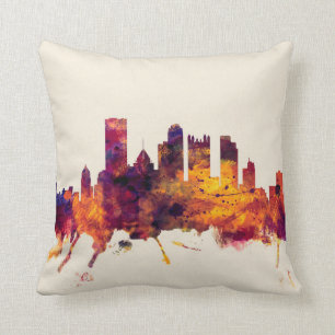 Pittsburgh Pennsylvania Skyline Throw Pillow