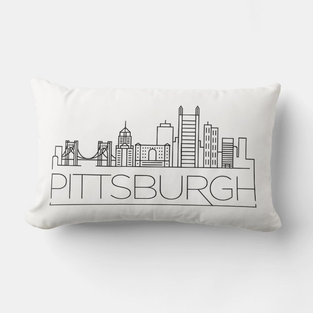 Pittsburgh, Pennsylvanie Skyline Lumbar Coussin (Recto)