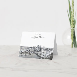Pittsburgh Personalized Note Card