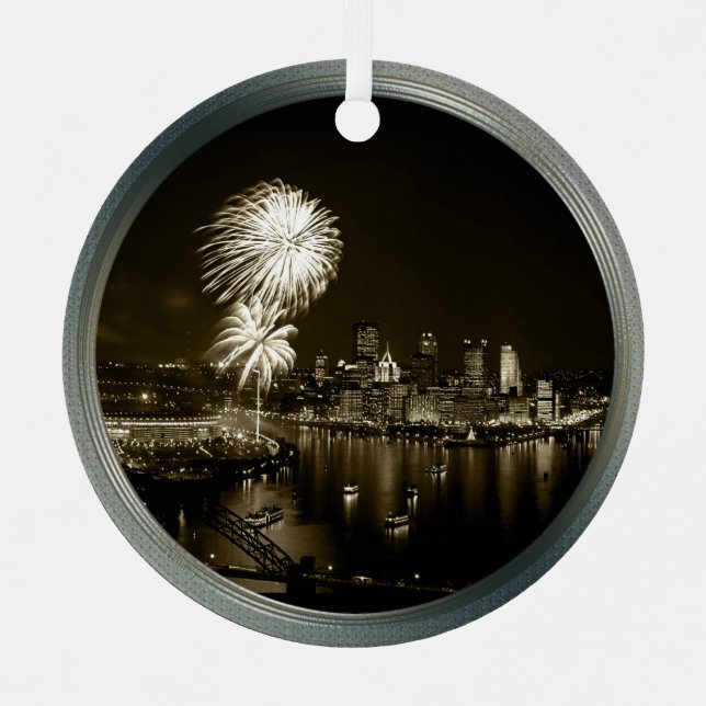 Pittsburgh-Photo- Ornament-2 sided Metal Ornament (Front)