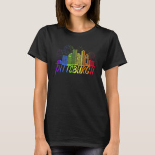 Pittsburgh Pride Skyline  Pride Parade Pittsburgh T-Shirt