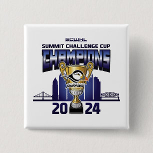 Pittsburgh Puffins Summit Challenge Cup Champions 2 Inch Square Button