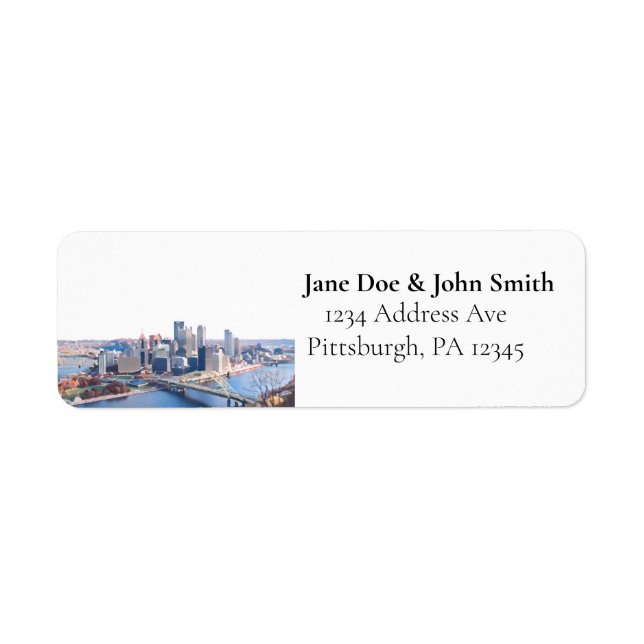 Pittsburgh Return Address Labels (Front)