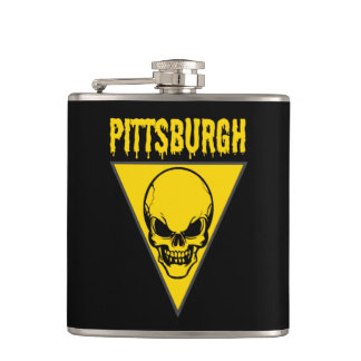 Pittsburgh Skull Hip Flask