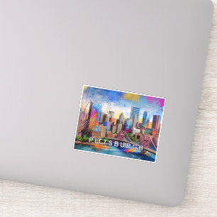 Pittsburgh Skyline Abstract Art 