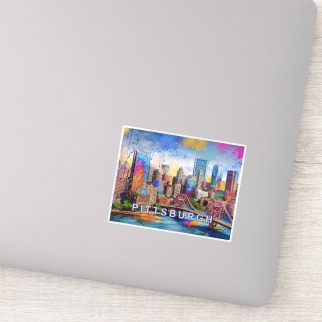 Pittsburgh Skyline Abstract Art  (Detail)