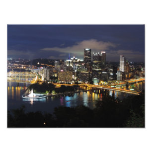 Pittsburgh Skyline at Dusk Print