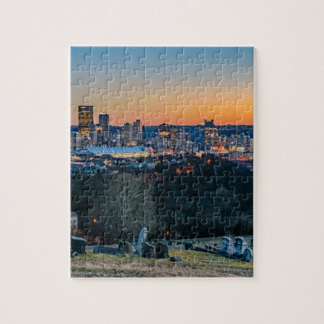 Pittsburgh Skyline at Sunset Jigsaw Puzzle (Vertical)