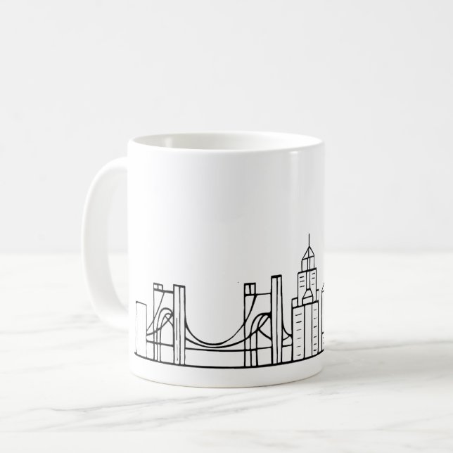 Pittsburgh Skyline Coffee Mug (Front Left)