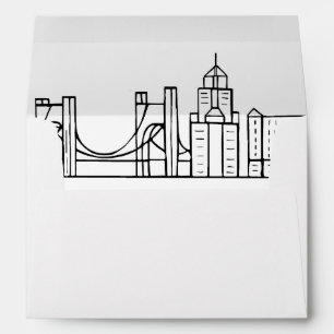 Pittsburgh Skyline Envelope