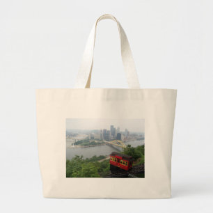 Pittsburgh Skyline Large Tote Bag
