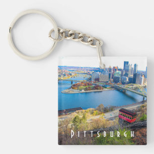 Pittsburgh Skyline Magnet Keychain