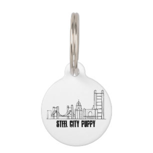 Pittsburgh Skyline Pet Tag