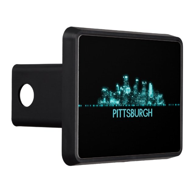 Pittsburgh Skyline Trailer Hitch Cover (Right)