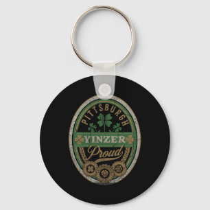 Pittsburgh St Patricks Day Steel City Yinzer Irish Keychain
