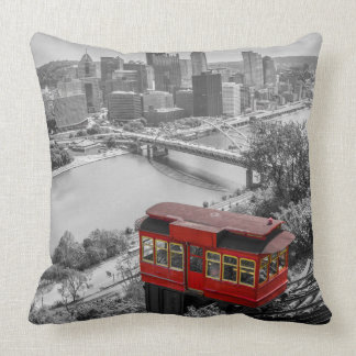 Pittsburgh Steel City Skyline Incline Pennsylvania Throw Pillow