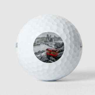 Pittsburgh Steel City Skyline Incline Photography Golf Balls