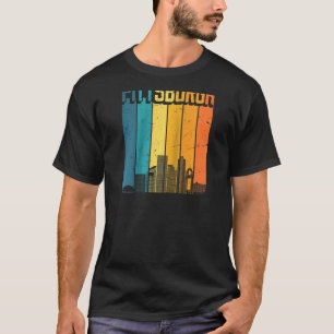 Pittsburgh Usa Retro Vintage Sunset Skyline Pittsb T-Shirt